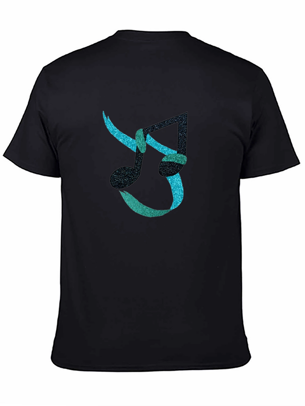 Musical Note Graphic Black T-Shirt