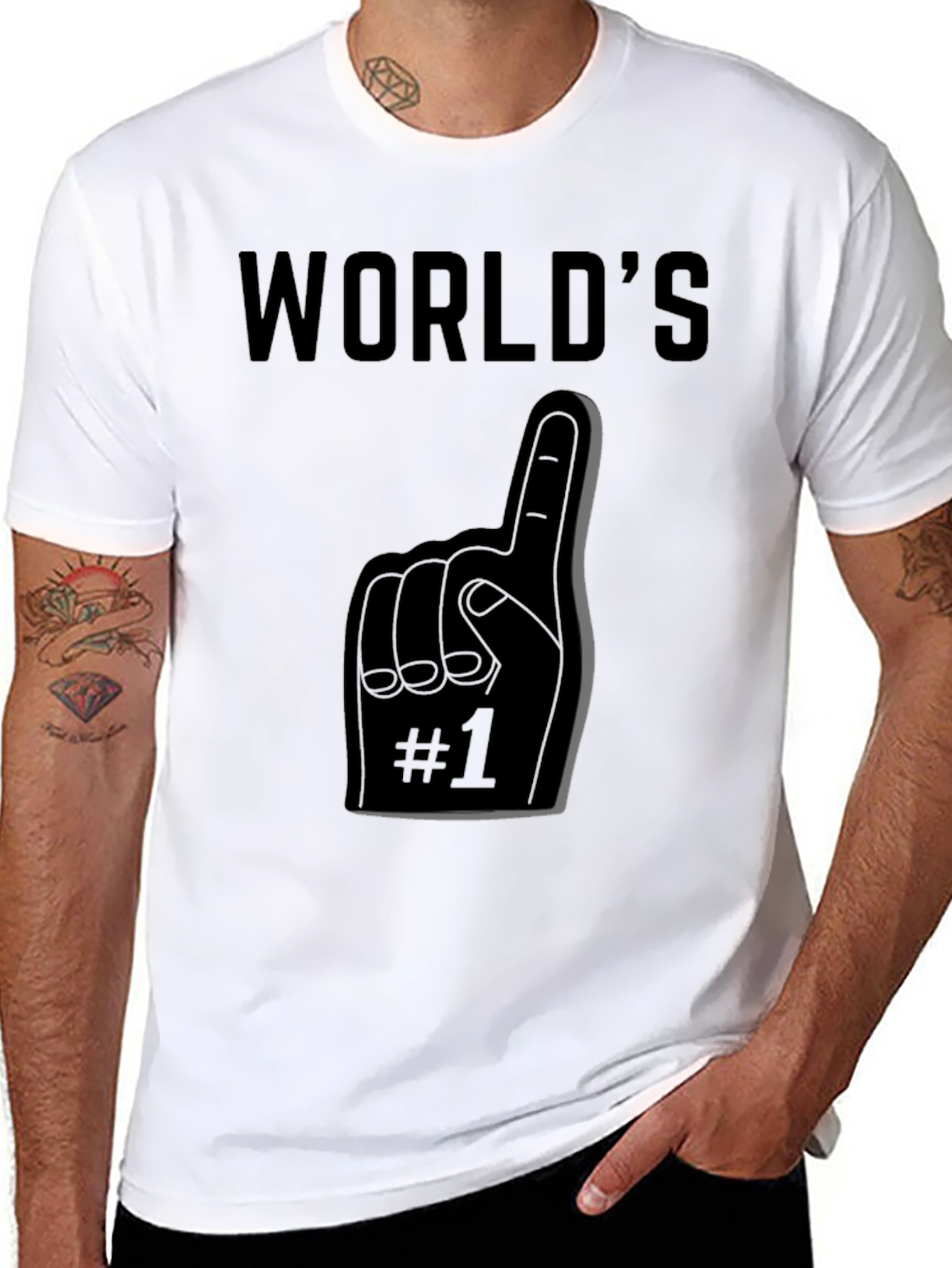 Worlds #1 Fan T-Shirt - Black Graphic Tee