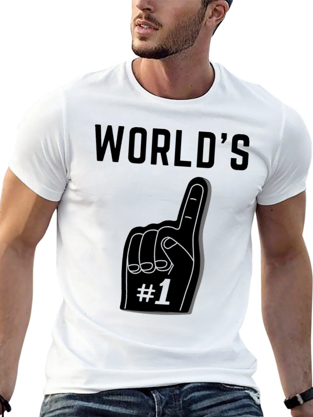 Worlds #1 Fan T-Shirt - Black Graphic Tee