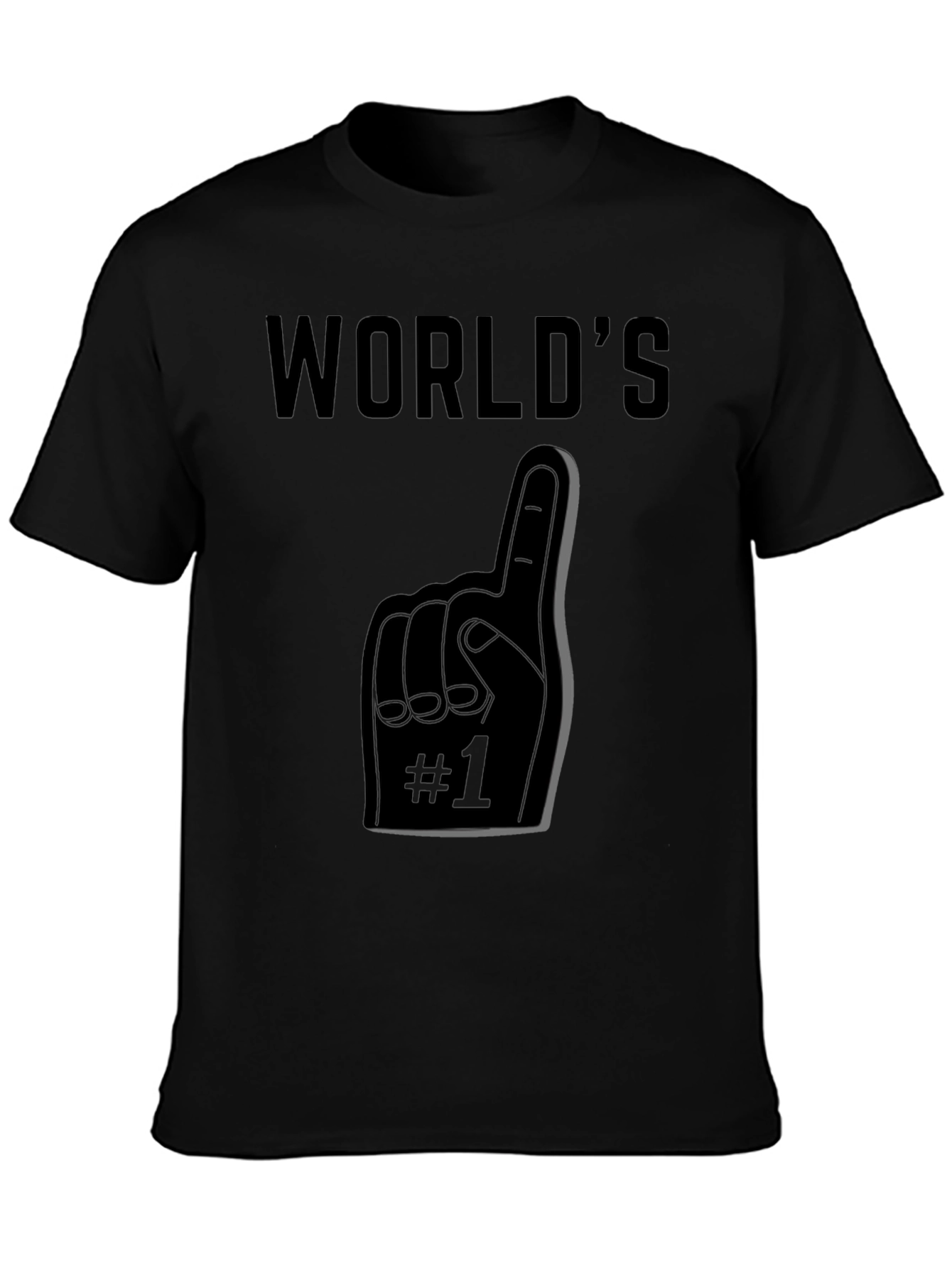 Worlds #1 Fan T-Shirt - Black Graphic Tee