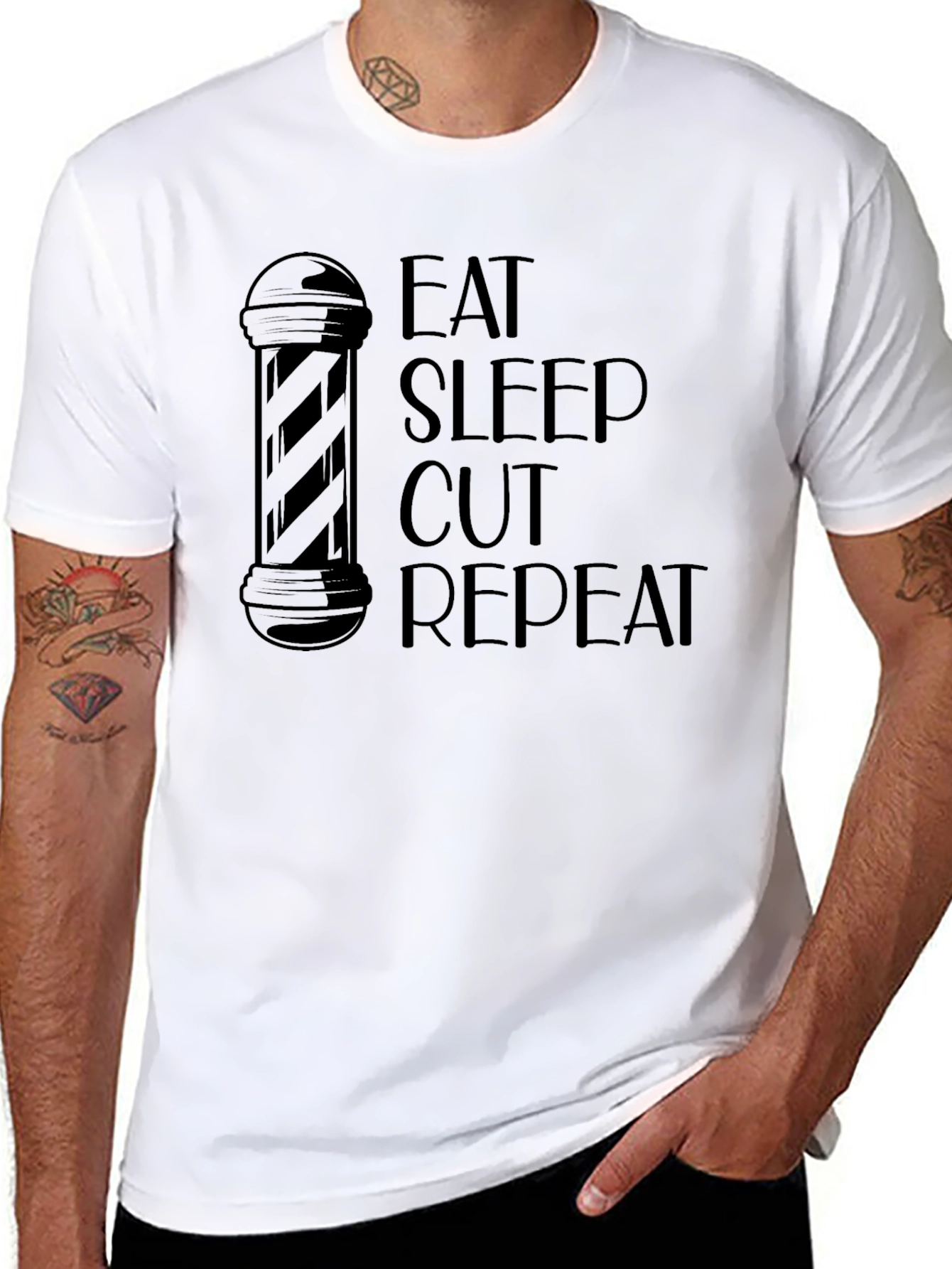 Eat Sleep Cut Repeat Barber T-Shirt