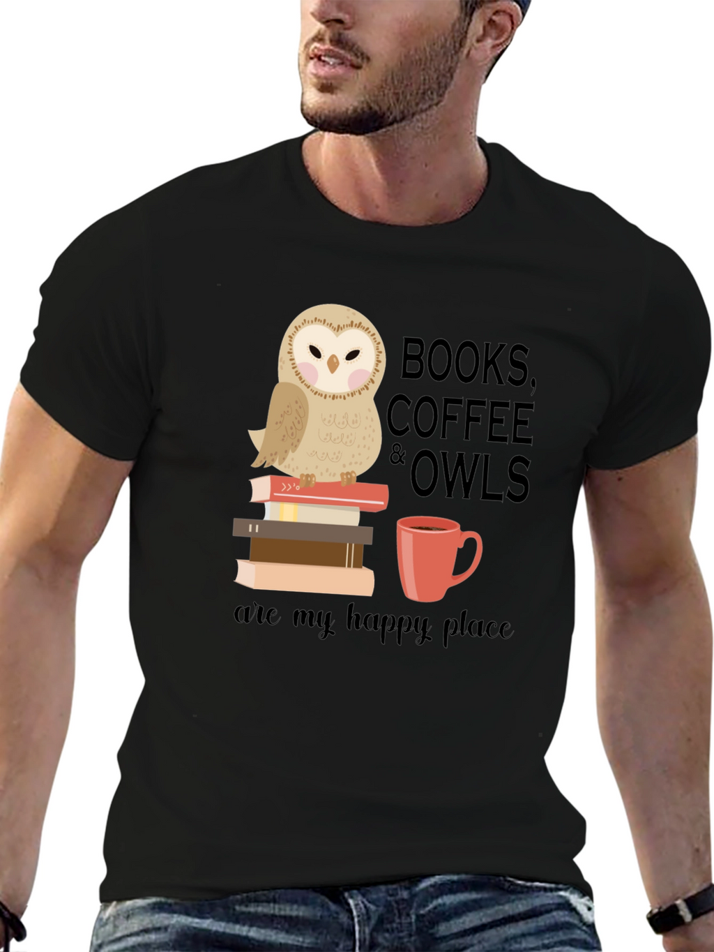 Books Coffee & Owls T-Shirt