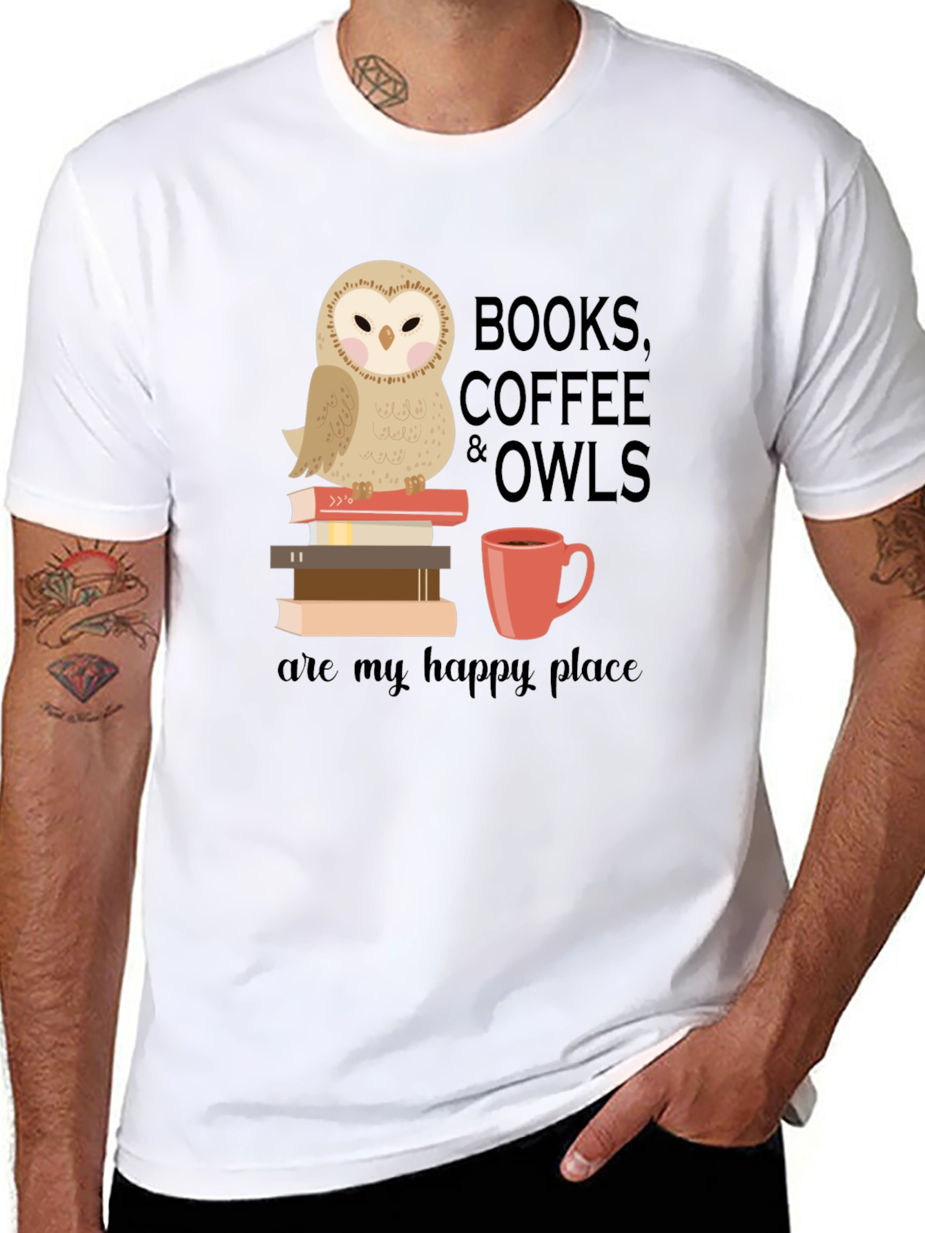 Books Coffee & Owls T-Shirt