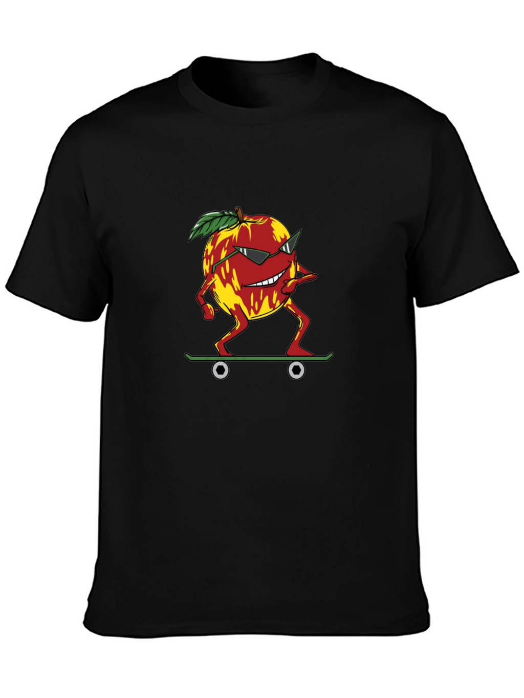 Skateboarding Peach Graphic Tee - Cool Summer Style