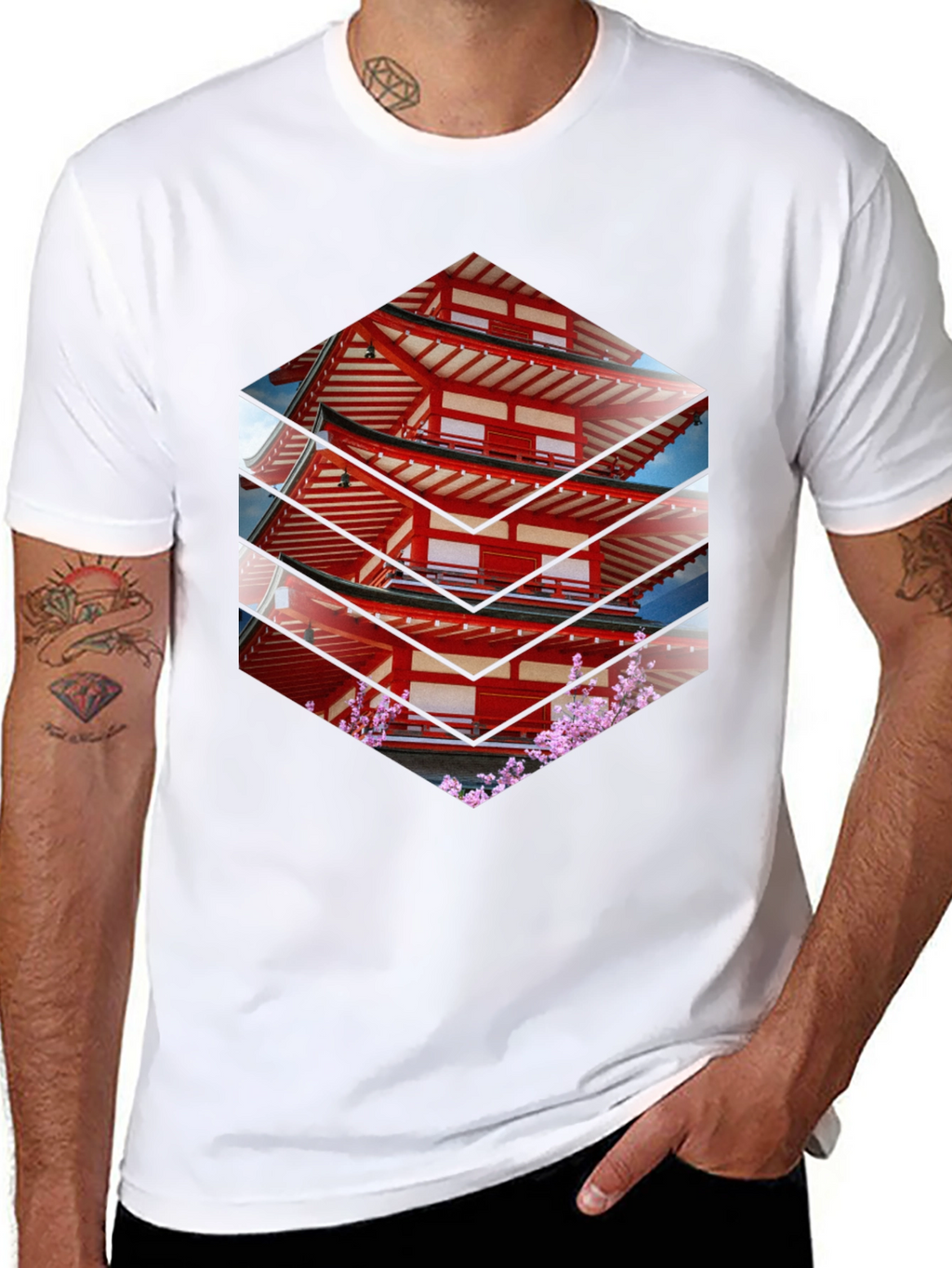 Japanese Pagoda T-Shirt - Unique Graphic Tee