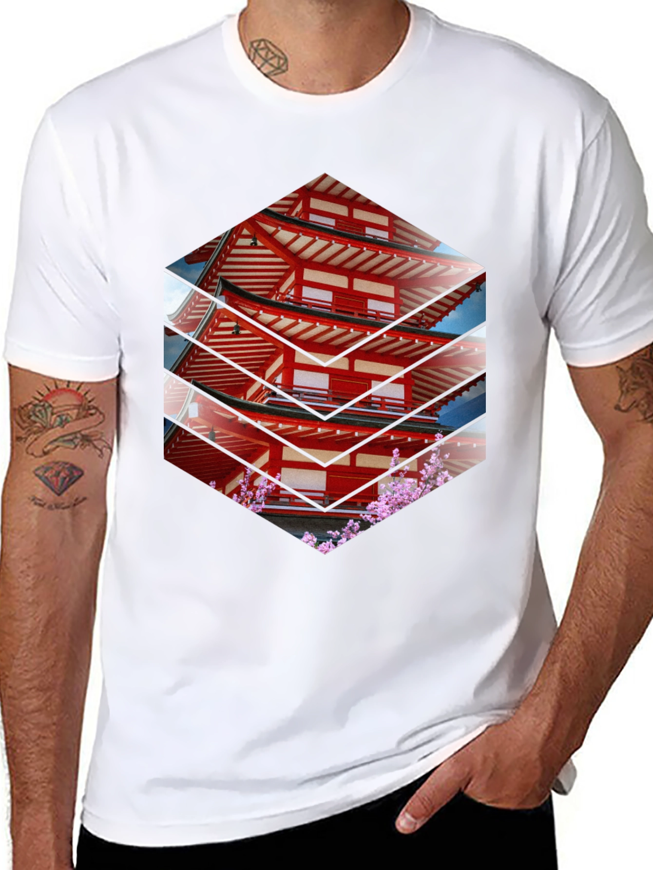 Japanese Pagoda T-Shirt - Unique Graphic Tee