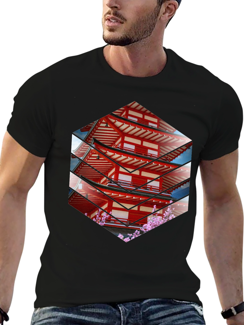 Japanese Pagoda T-Shirt - Unique Graphic Tee