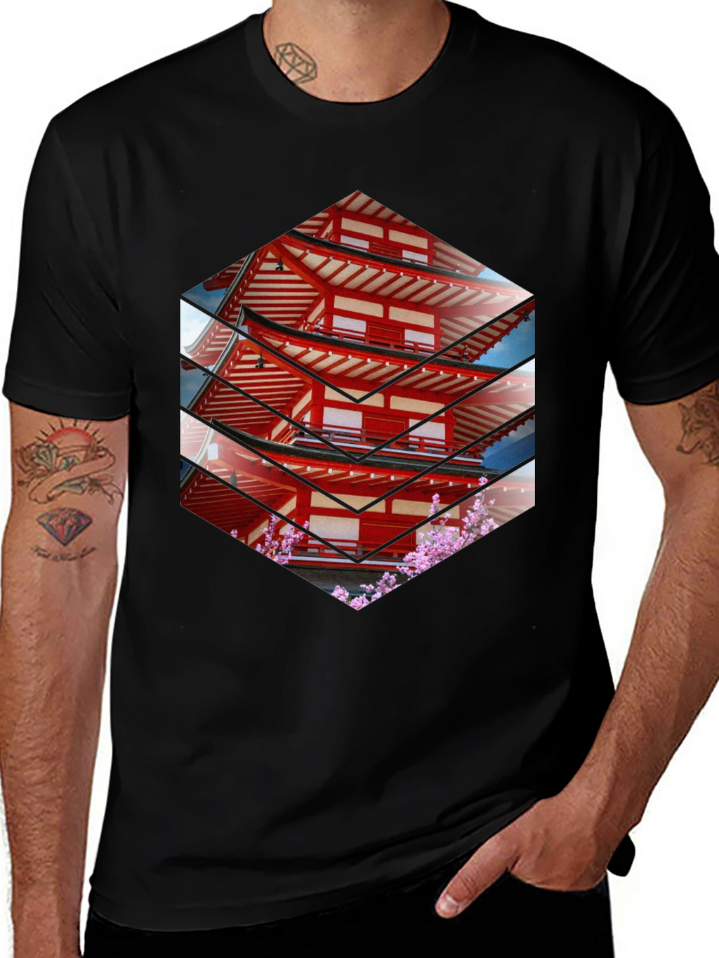 Japanese Pagoda T-Shirt - Unique Graphic Tee