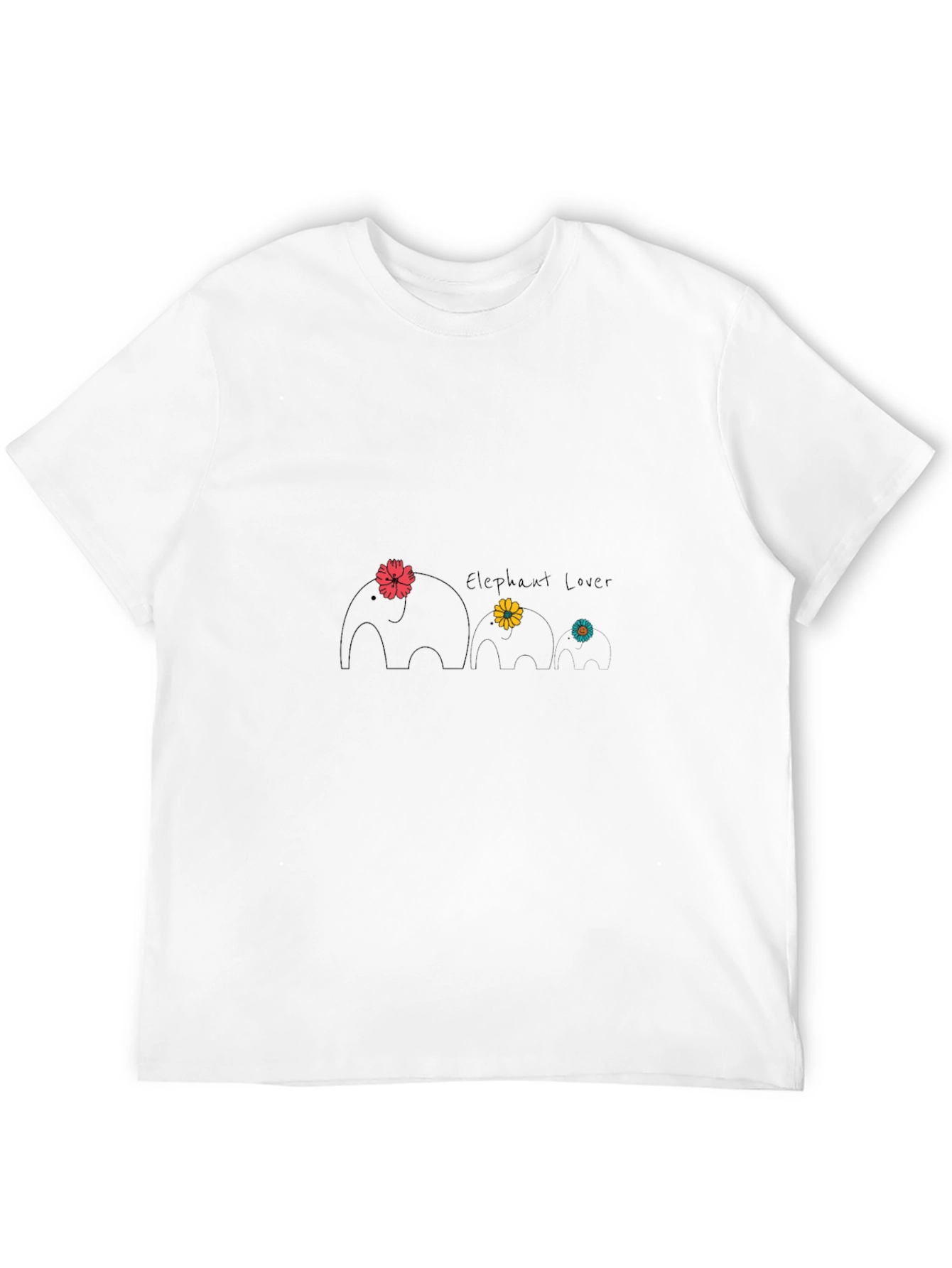 Elephant Lover Graphic Tee - Cute Animal Design