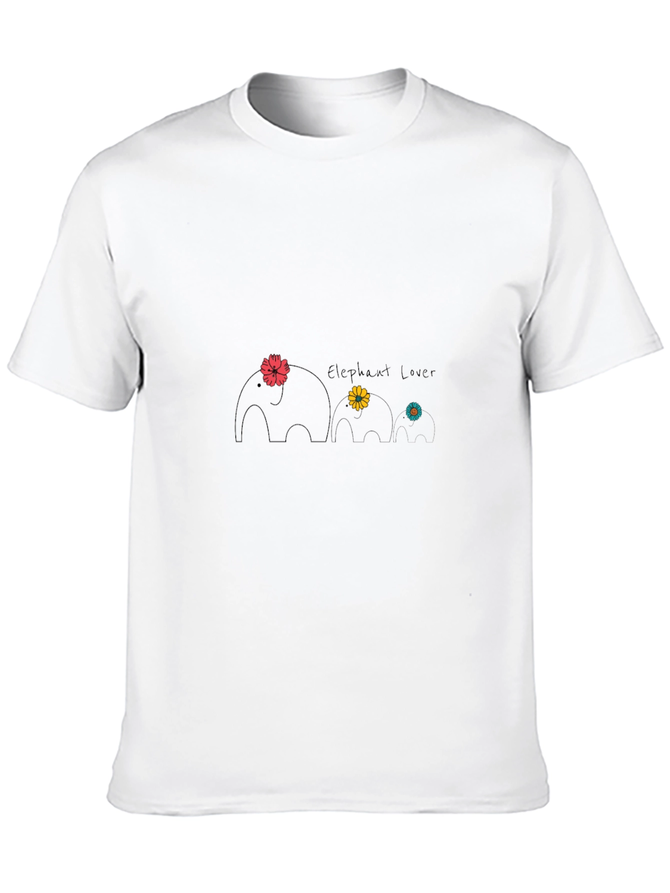 Elephant Lover Graphic Tee - Cute Animal Design