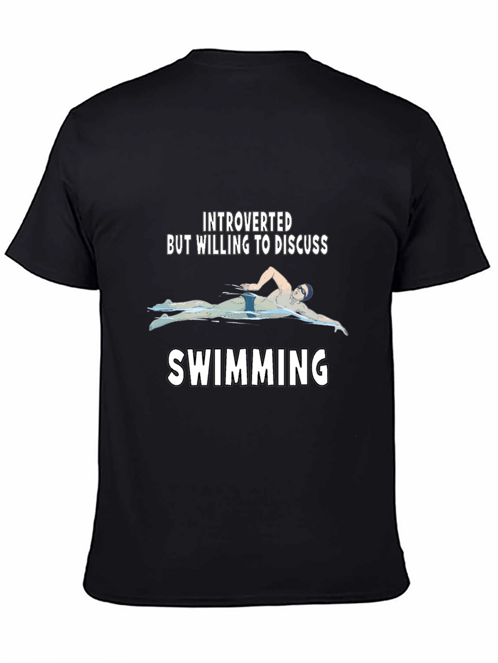 Introverted Swimming T-Shirt - Funny Swimmer Tee