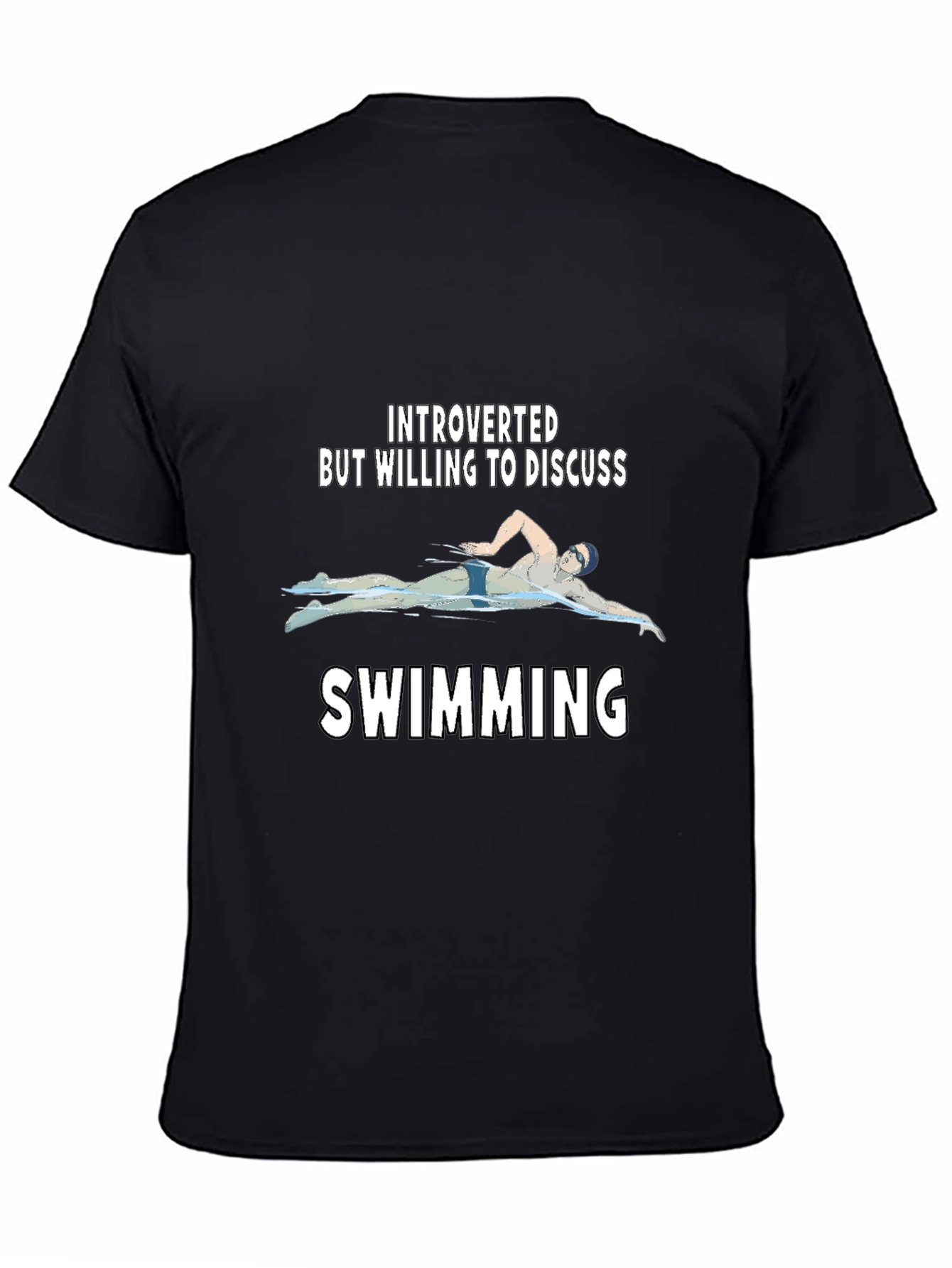 Introverted Swimming T-Shirt - Funny Swimmer Tee