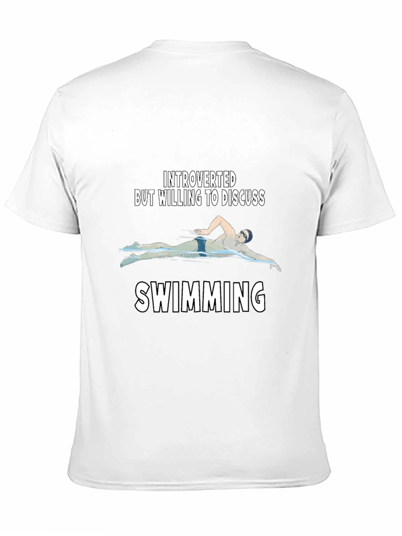 Introverted Swimming T-Shirt - Funny Swimmer Tee