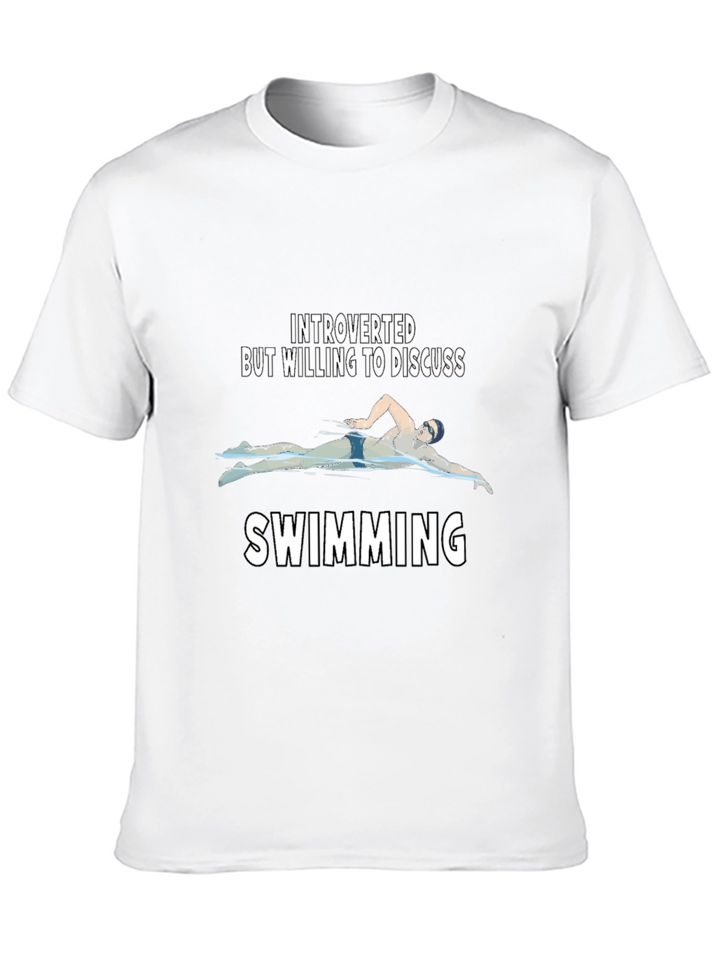 Introverted Swimming T-Shirt - Funny Swimmer Tee