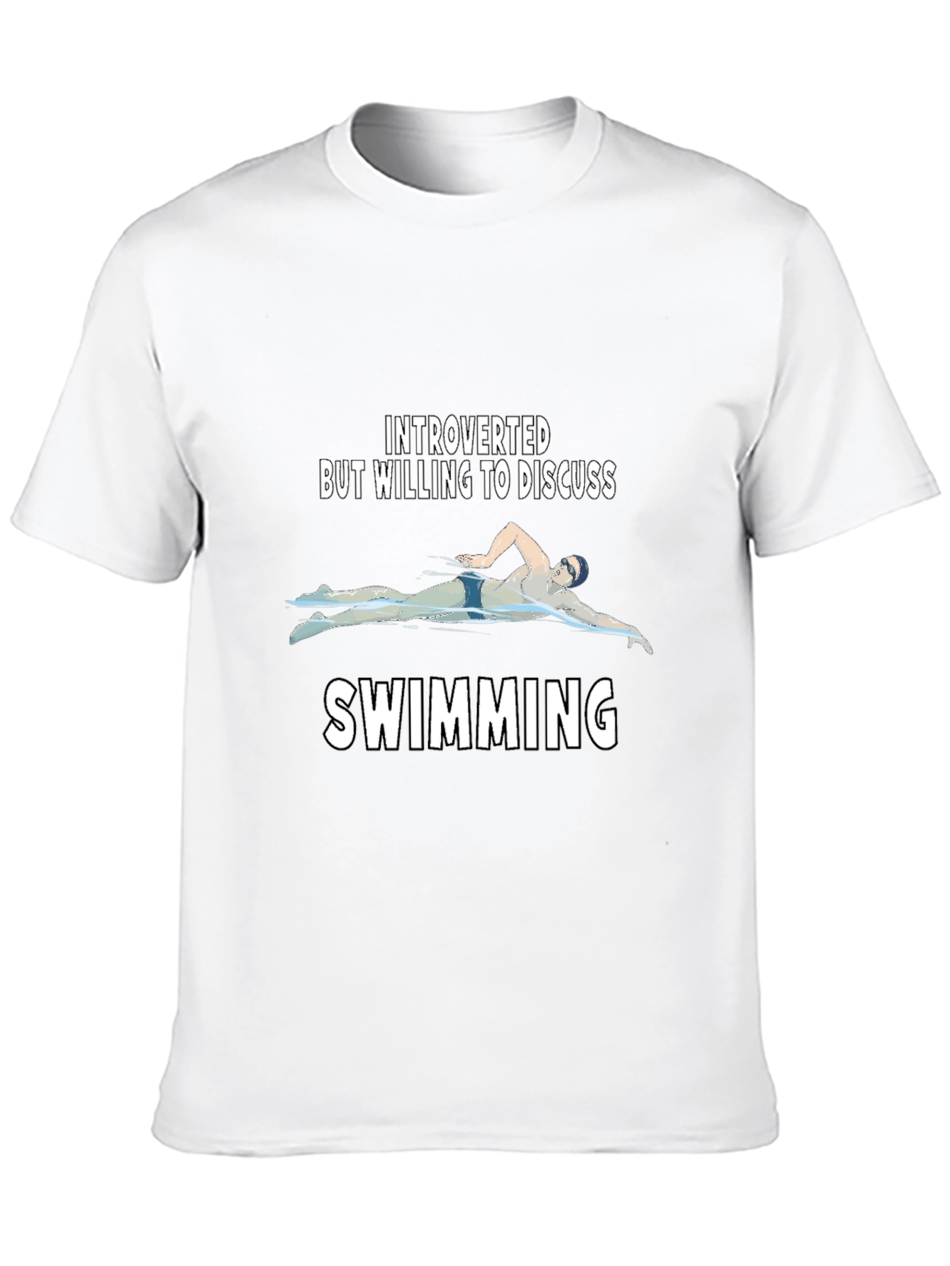 Introverted Swimming T-Shirt - Funny Swimmer Tee
