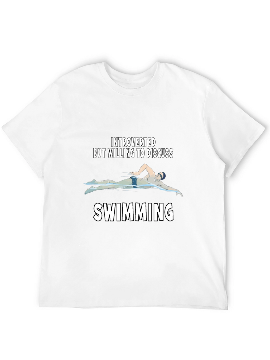 Introverted Swimming T-Shirt - Funny Swimmer Tee