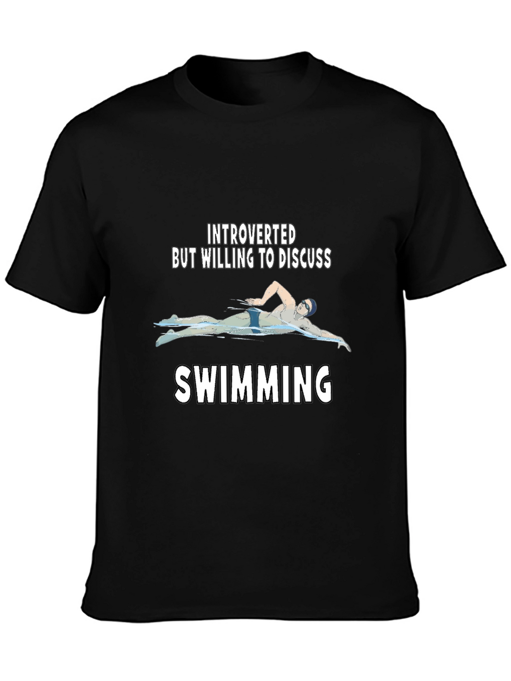 Introverted Swimming T-Shirt - Funny Swimmer Tee