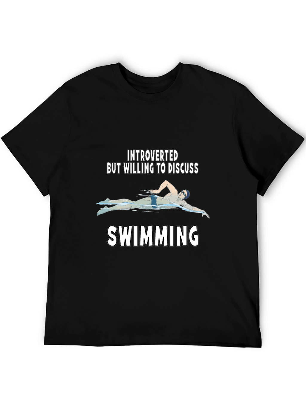 Introverted Swimming T-Shirt - Funny Swimmer Tee
