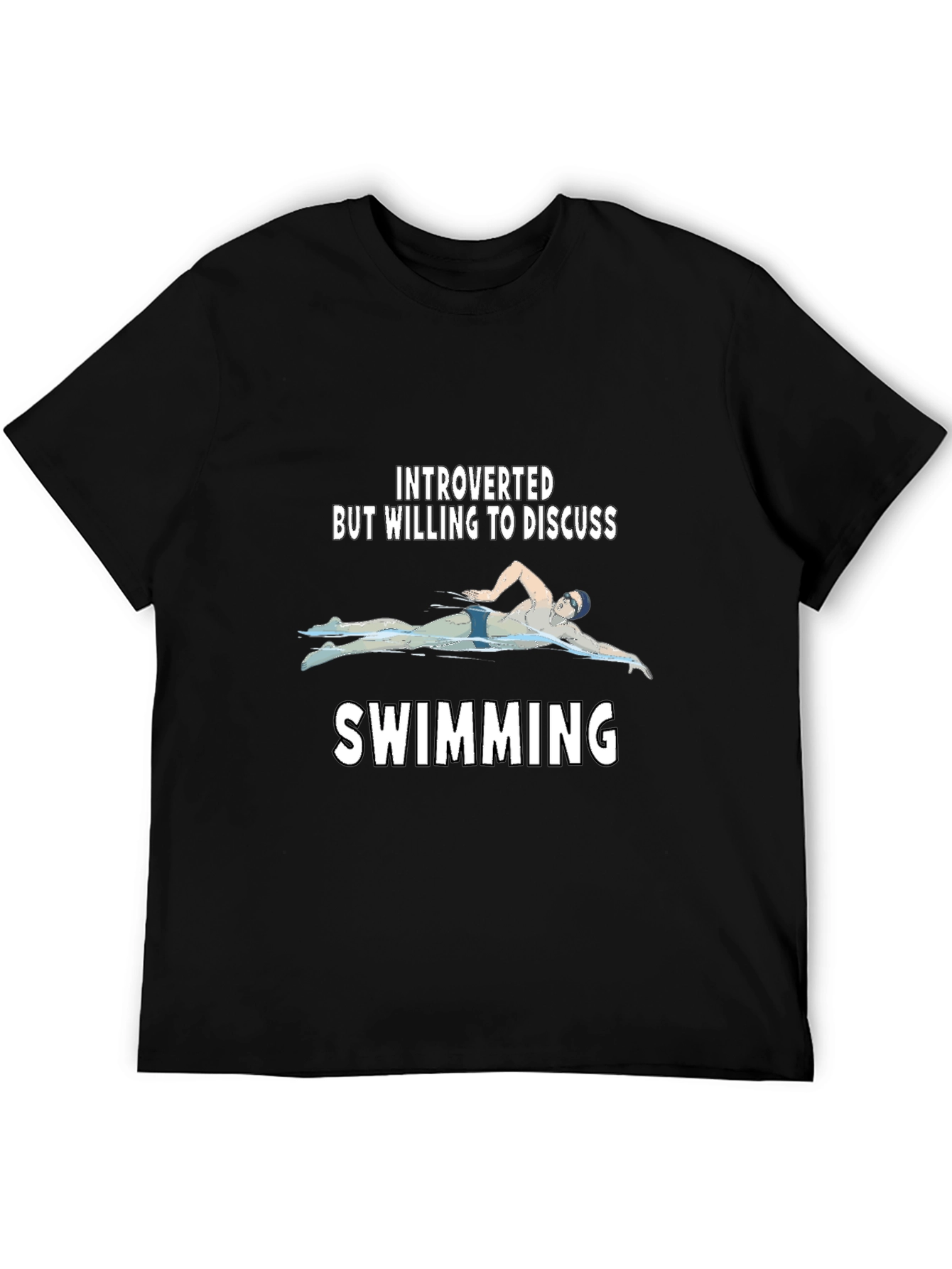 Introverted Swimming T-Shirt - Funny Swimmer Tee