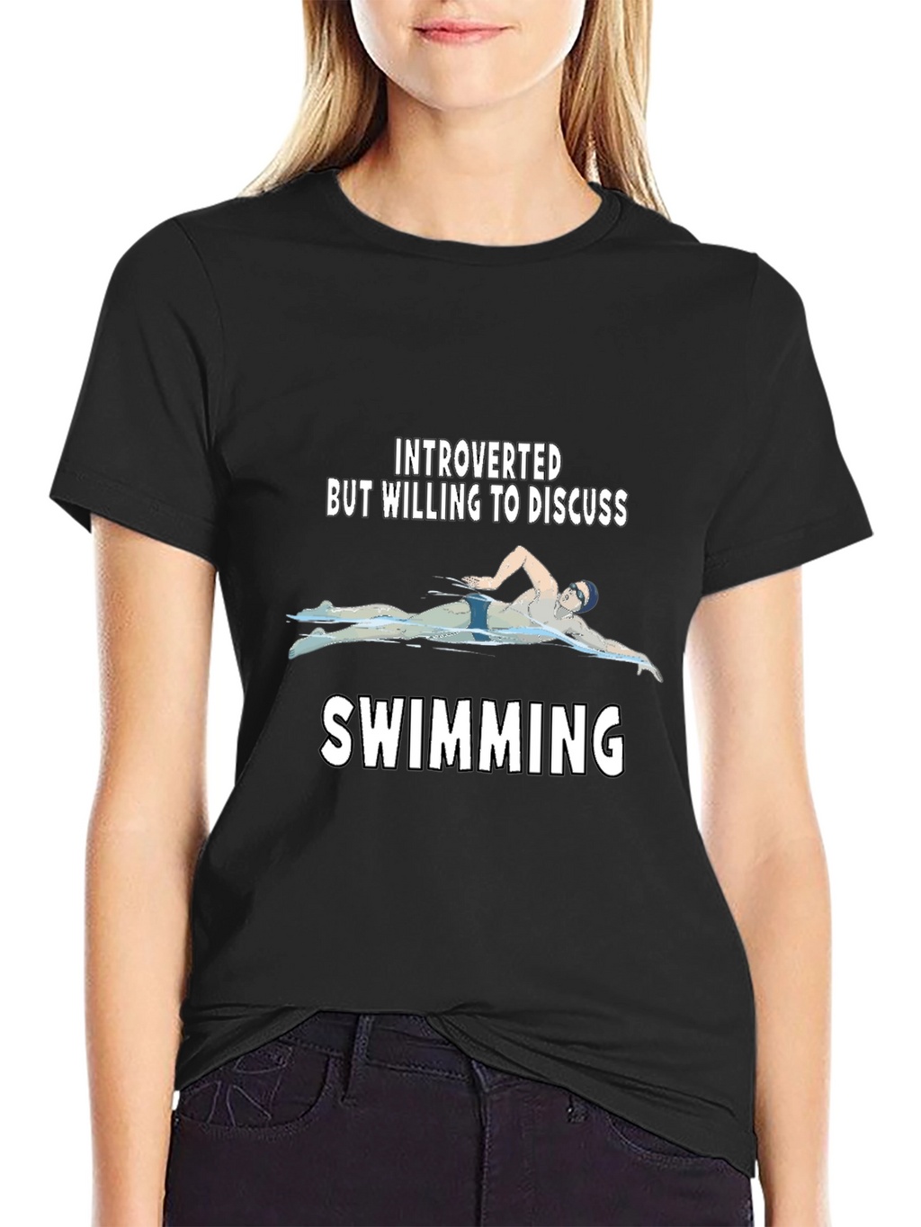 Introverted Swimming T-Shirt - Funny Swimmer Tee