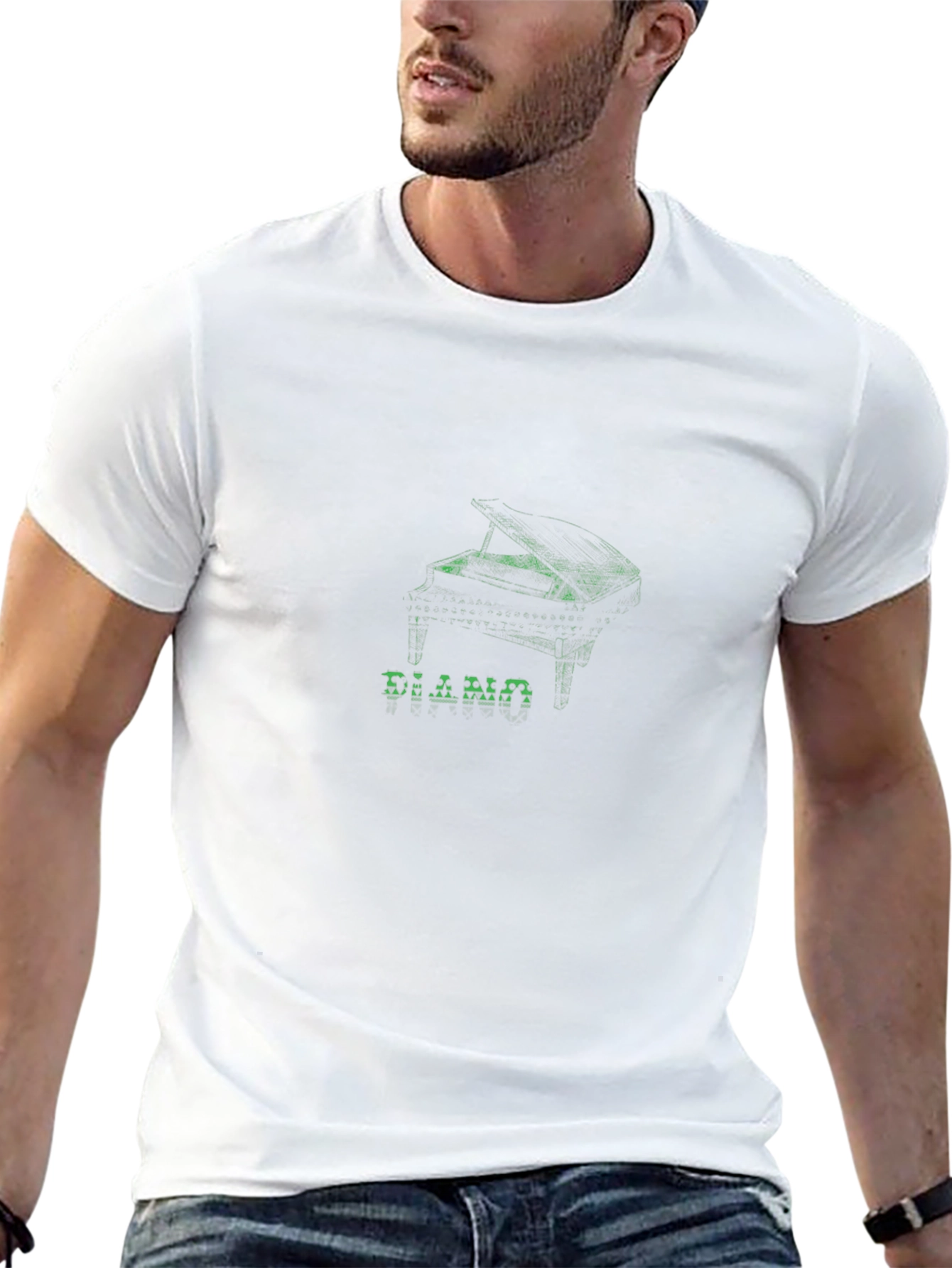 Piano Graphic Black T-Shirt
