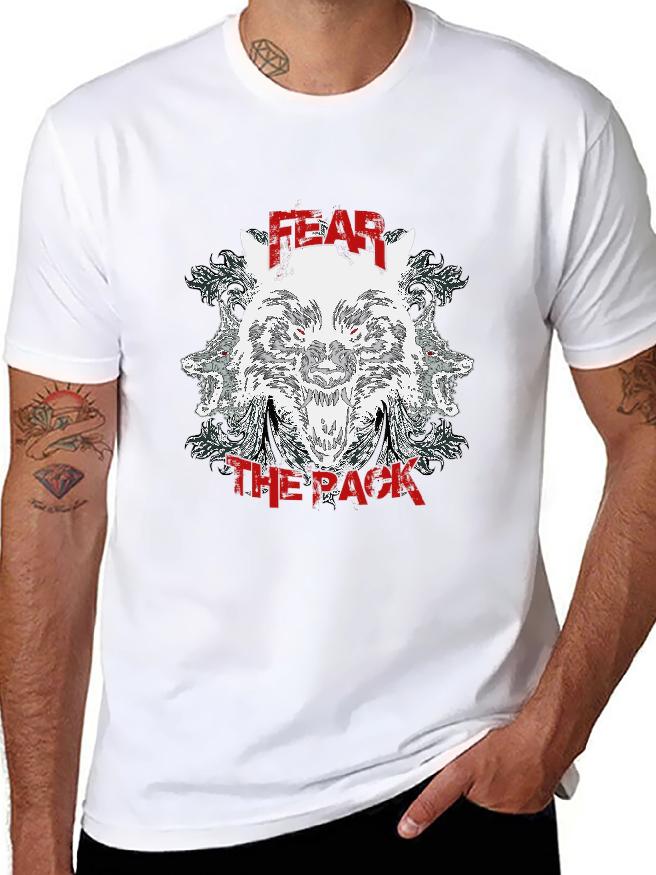 Fear The Pack Wolf Graphic T-Shirt