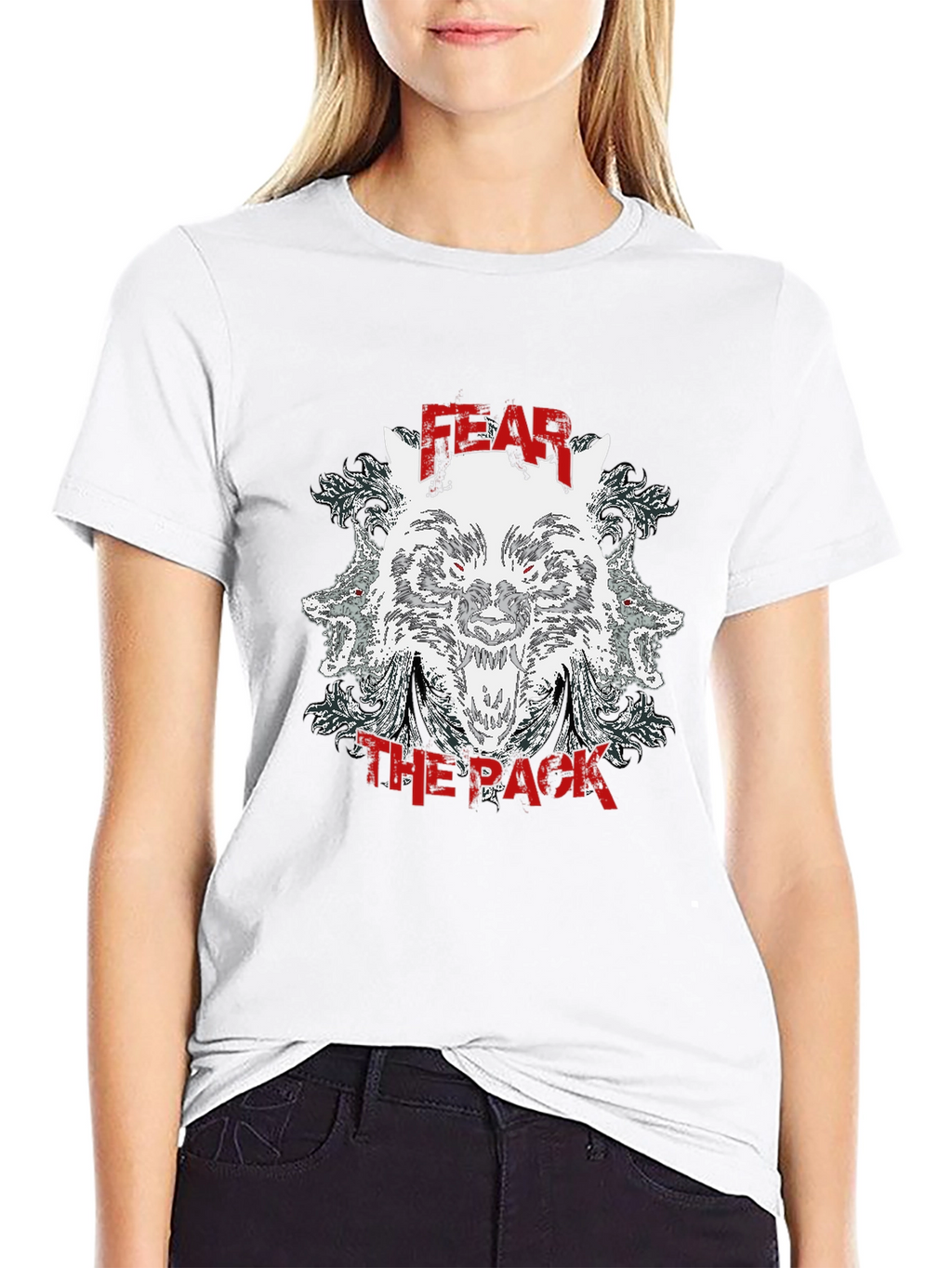 Fear The Pack Wolf Graphic T-Shirt