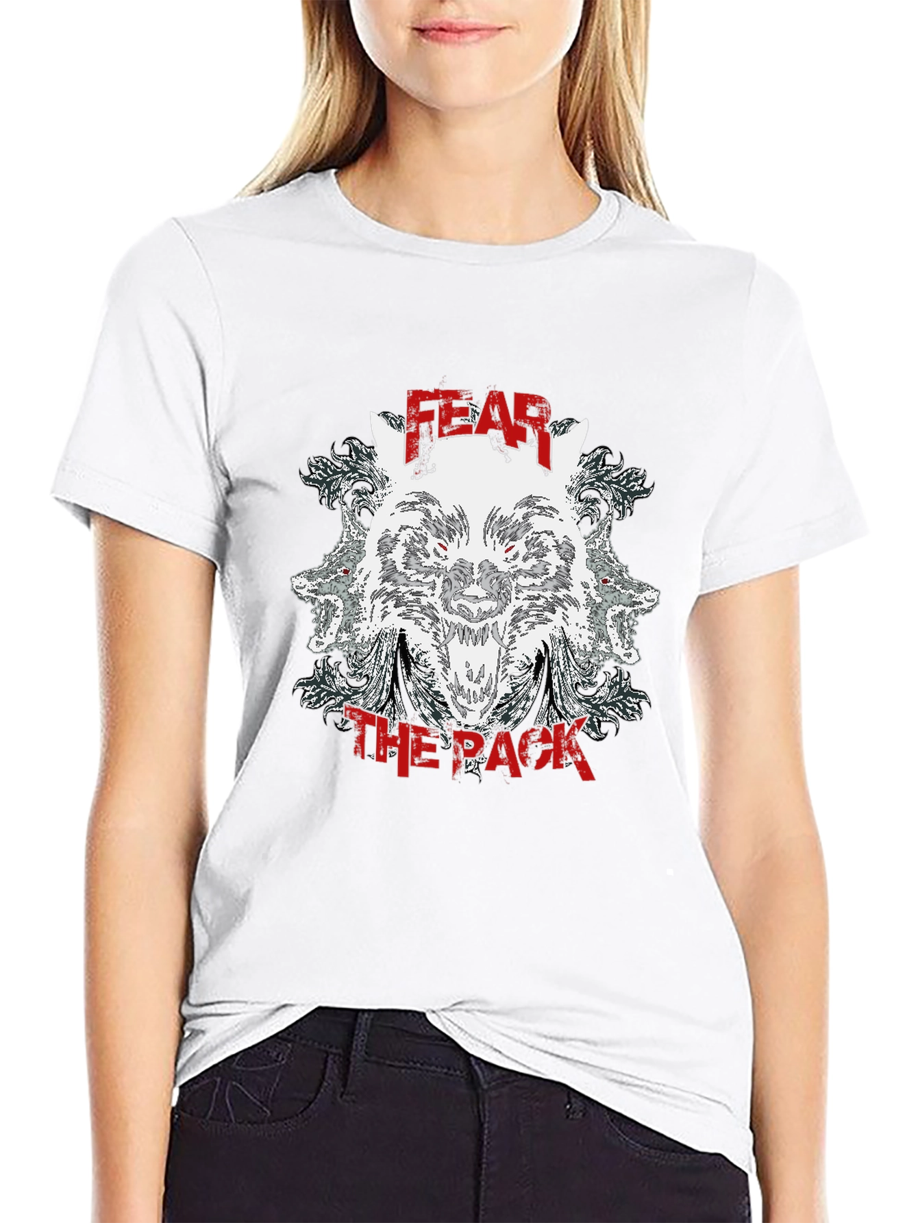 Fear The Pack Wolf Graphic T-Shirt