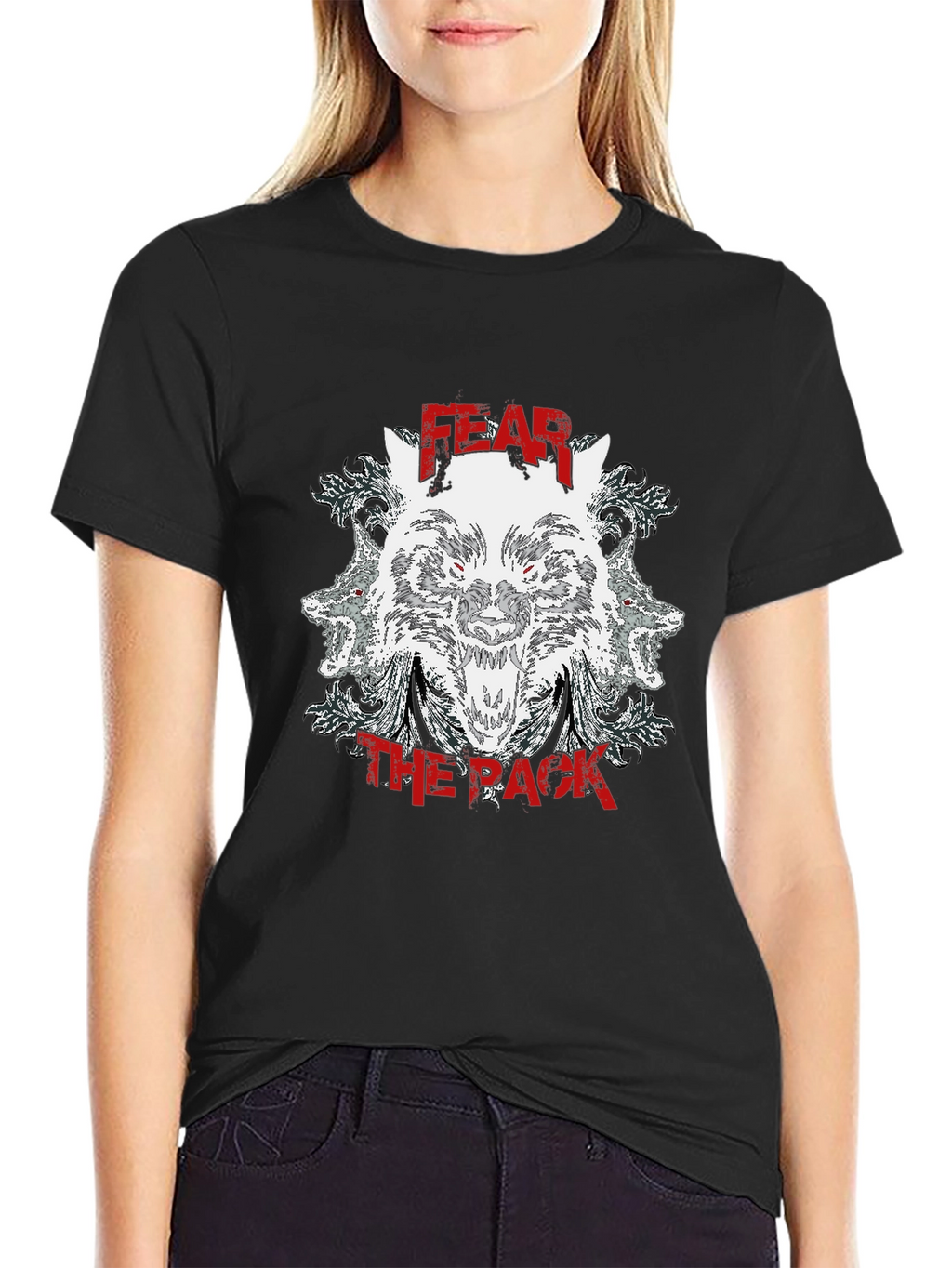 Fear The Pack Wolf Graphic T-Shirt