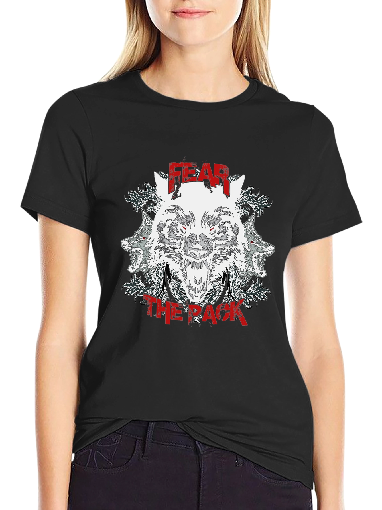 Fear The Pack Wolf Graphic T-Shirt
