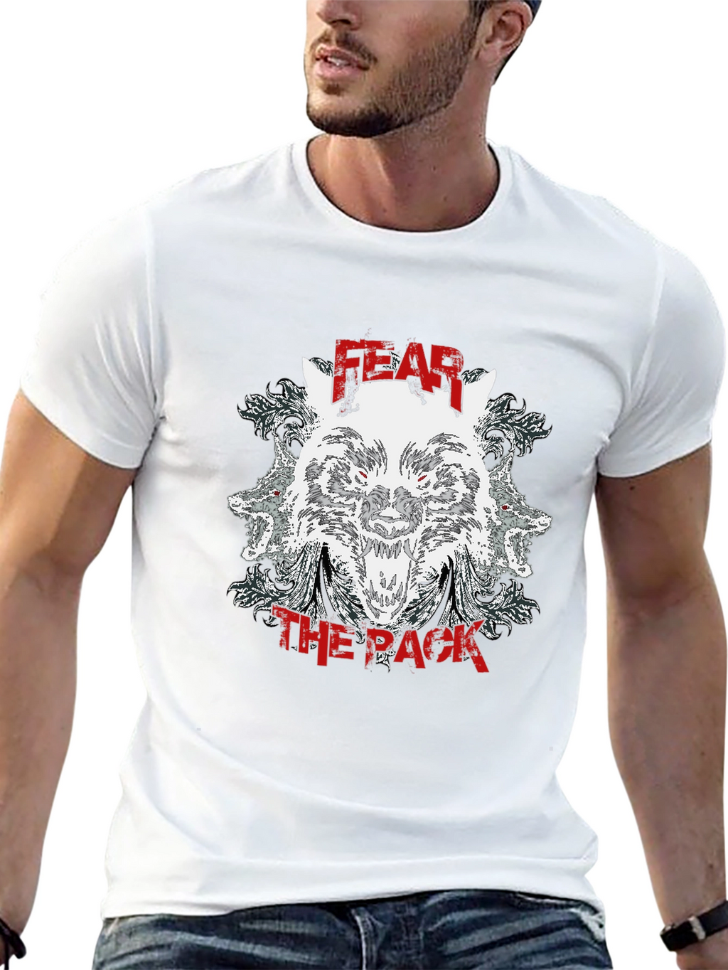 Fear The Pack Wolf Graphic T-Shirt