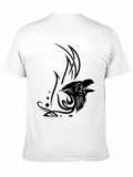 Mens Black Eagle Tribal Design T-Shirt