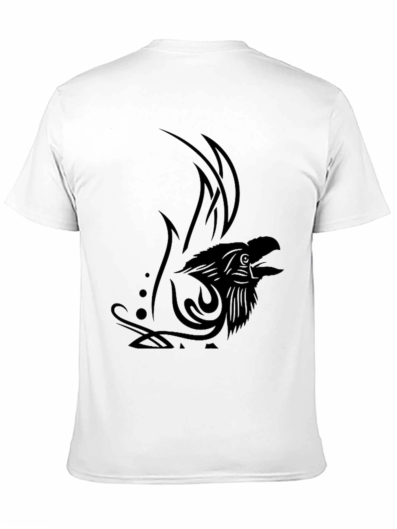 Mens Black Eagle Tribal Design T-Shirt