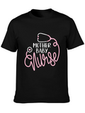 Mother Baby Nurse Stethoscope Graphic Tee - Black