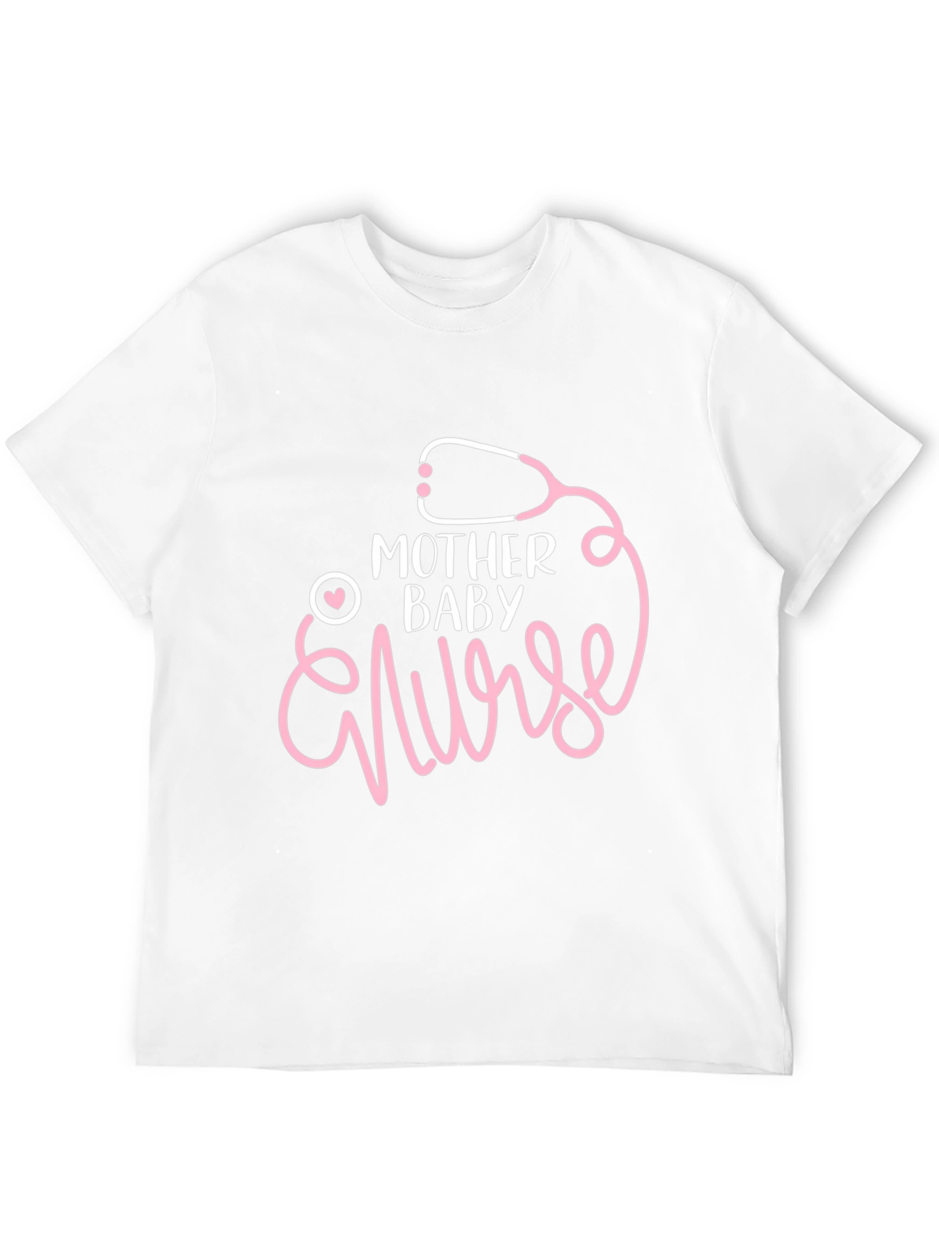 Mother Baby Nurse Stethoscope Graphic Tee - Black