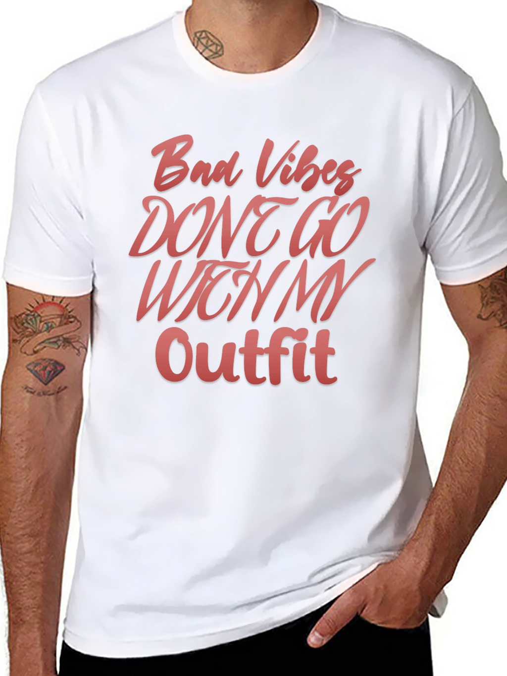 Bad Vibes Outfit T-Shirt - Stylish Graphic Tee