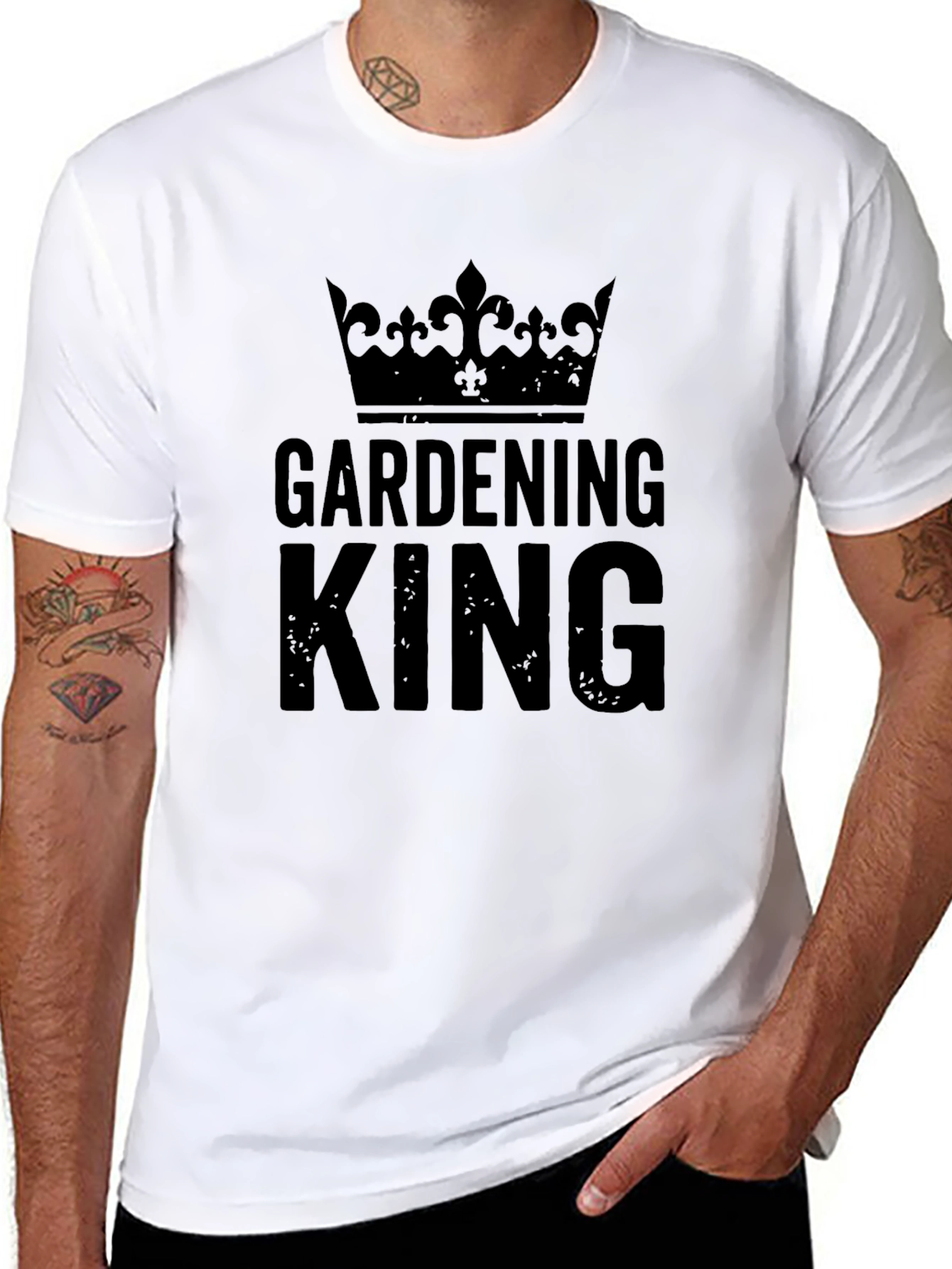 Gardening King Crown T-Shirt - Black