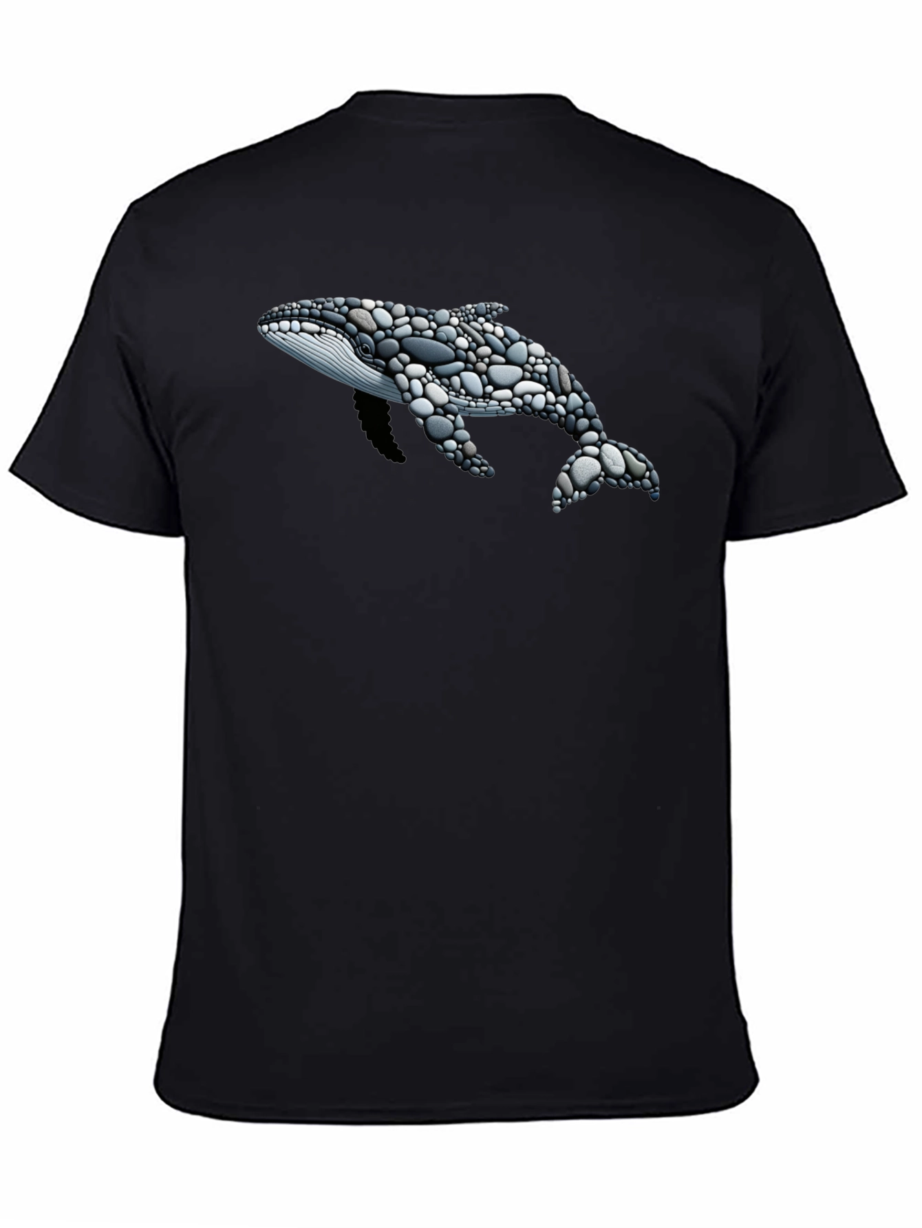 Stone Whale Graphic T-Shirt - Black