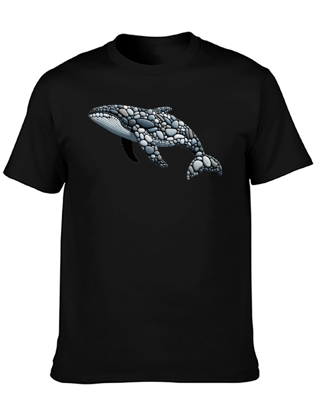 Stone Whale Graphic T-Shirt - Black