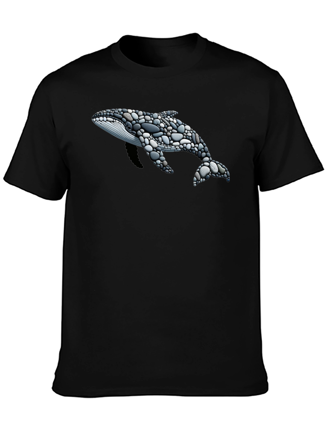 Stone Whale Graphic T-Shirt - Black