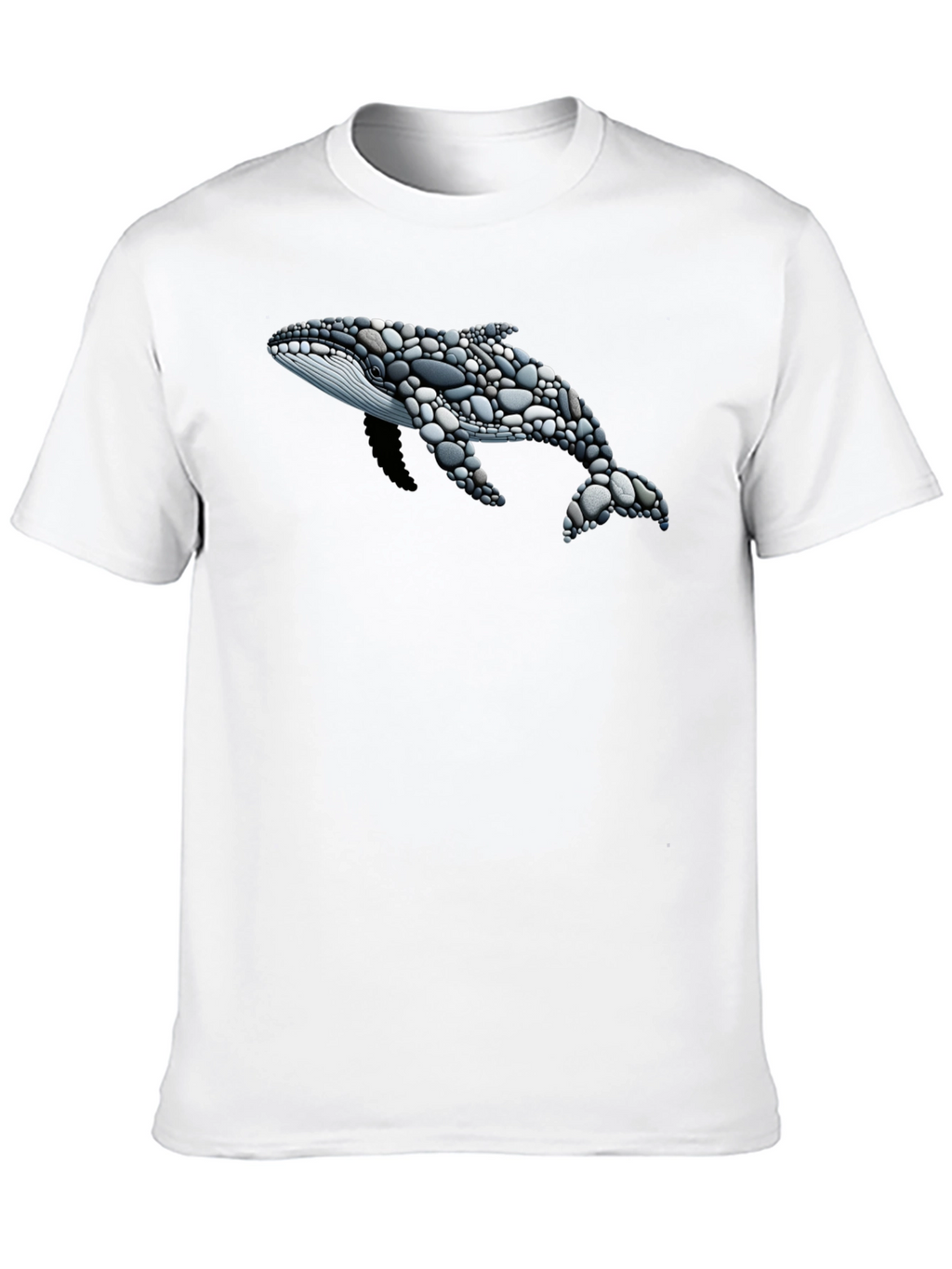 Stone Whale Graphic T-Shirt - Black