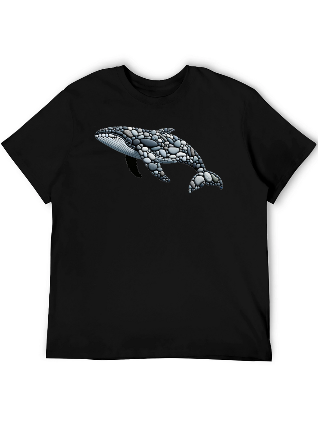 Stone Whale Graphic T-Shirt - Black