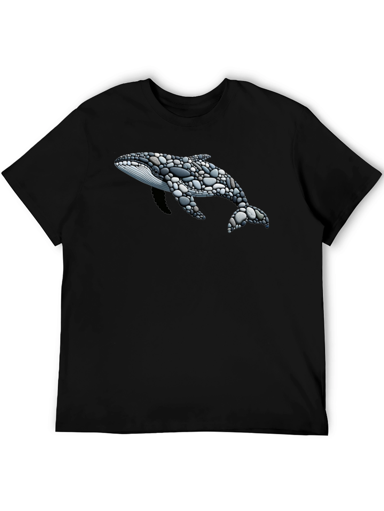 Stone Whale Graphic T-Shirt - Black