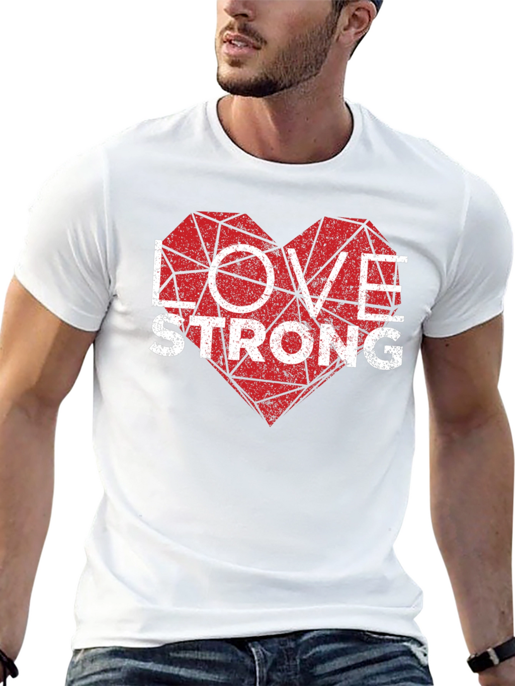 Love Strong Graphic Tee - Mens Black T-Shirt