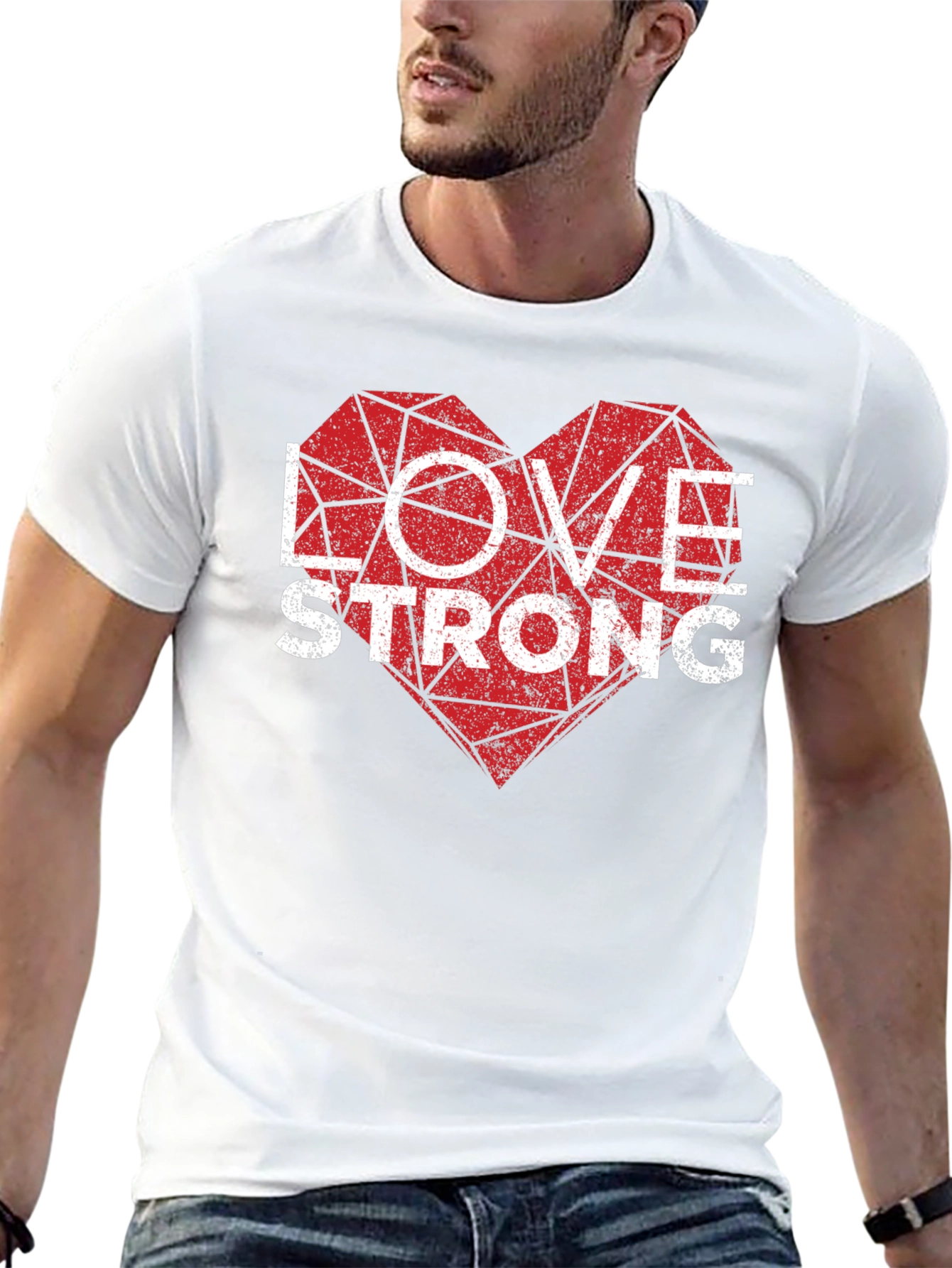 Love Strong Graphic Tee - Mens Black T-Shirt