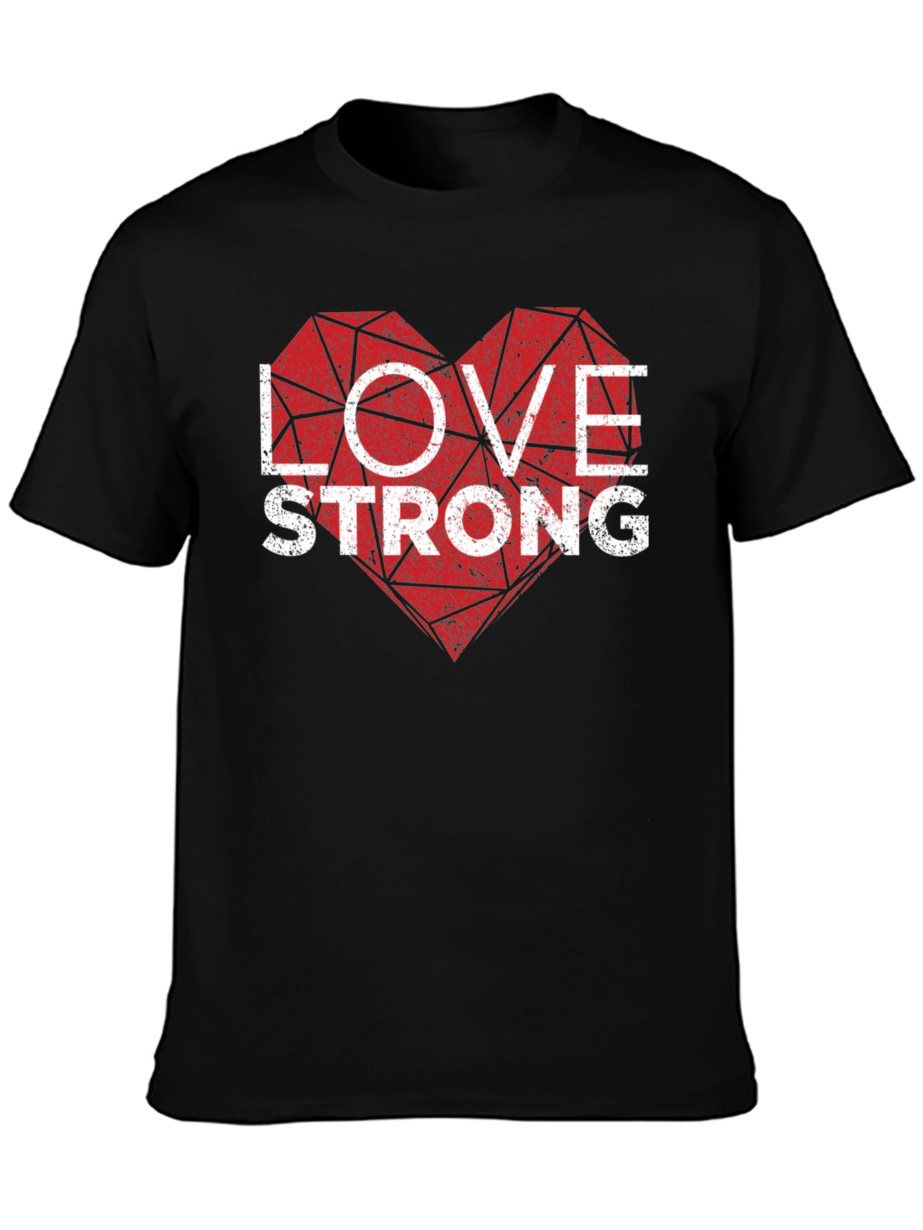 Love Strong Graphic Tee - Mens Black T-Shirt