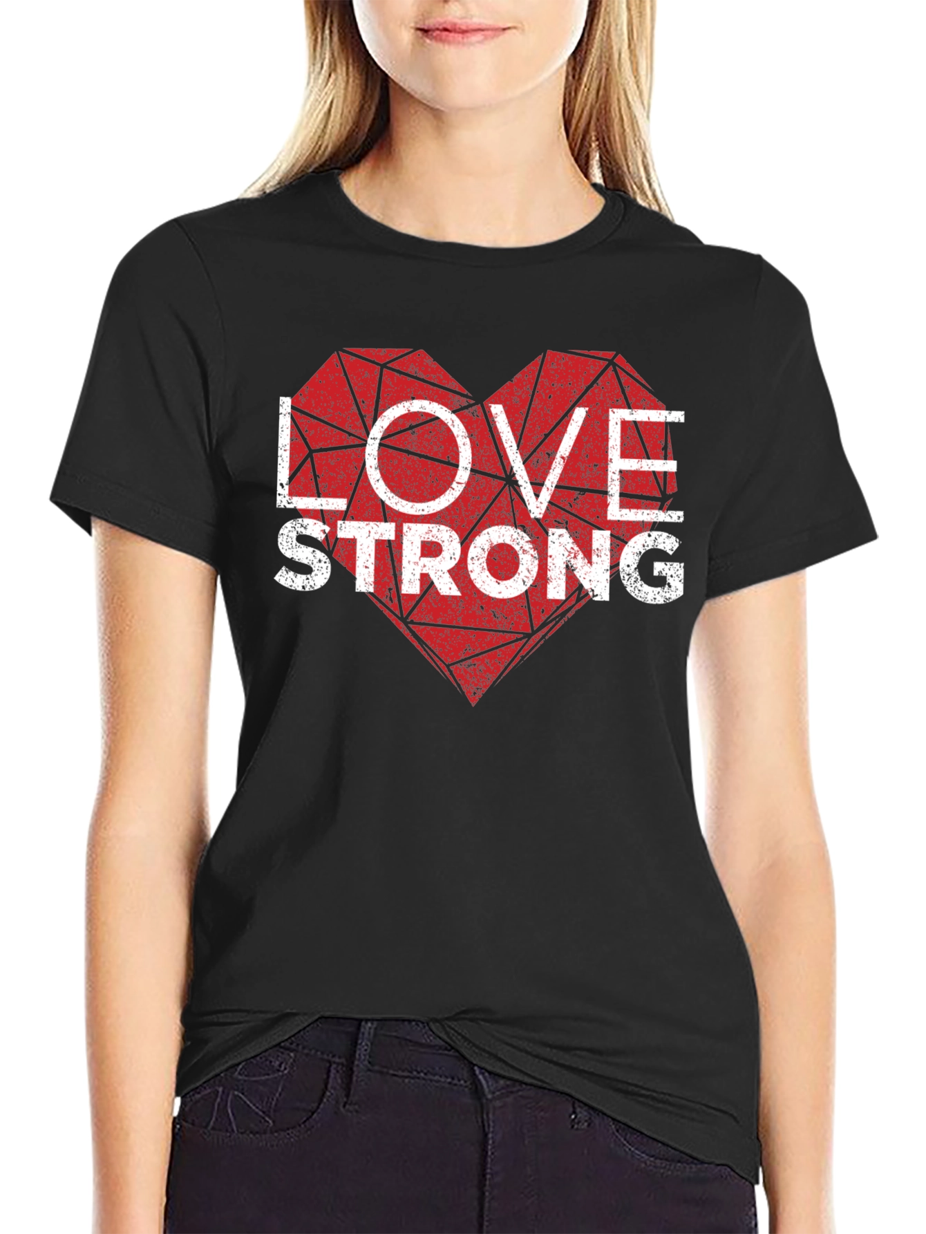 Love Strong Graphic Tee - Mens Black T-Shirt