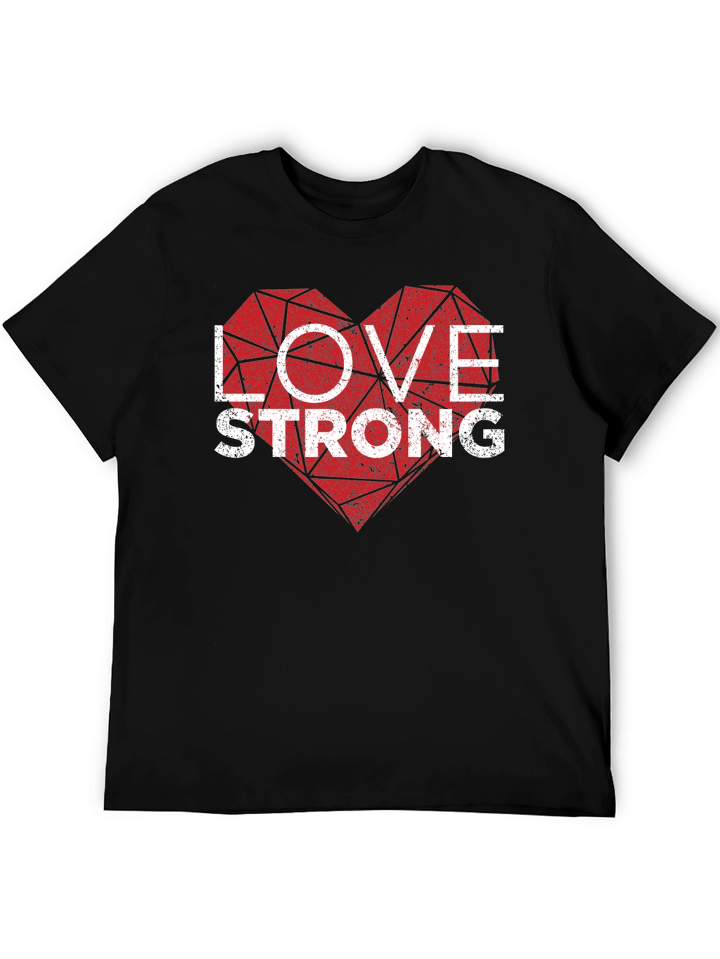 Love Strong Graphic Tee - Mens Black T-Shirt