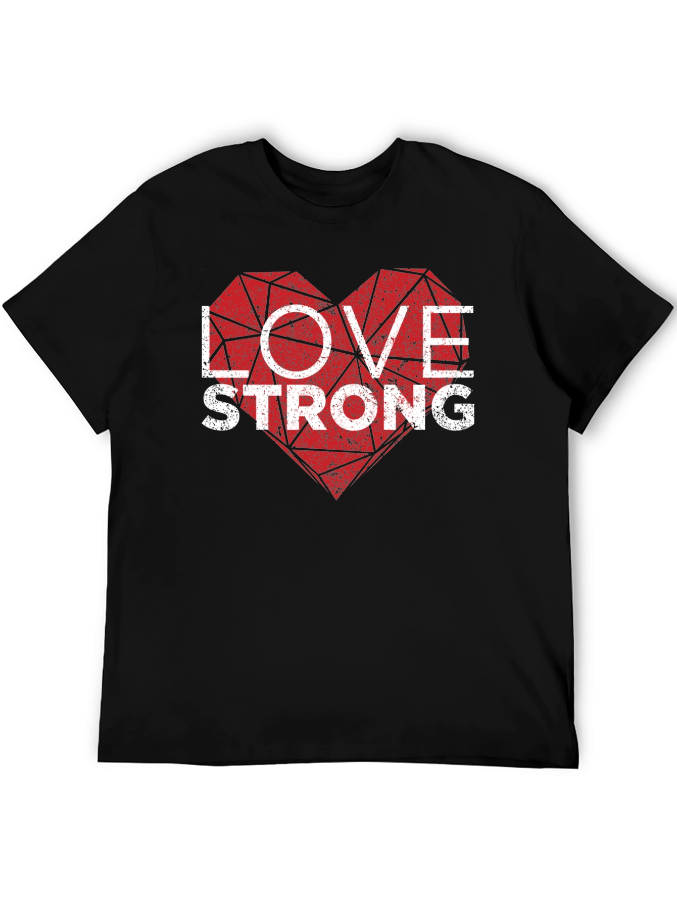 Love Strong Graphic Tee - Mens Black T-Shirt