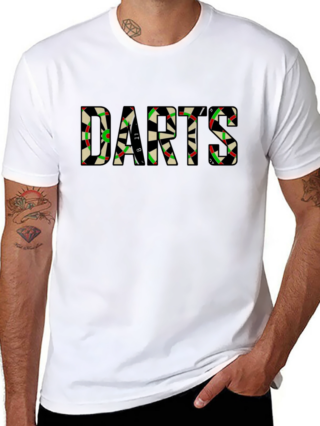 Darts Graphic Tee - Unique Dartboard Design